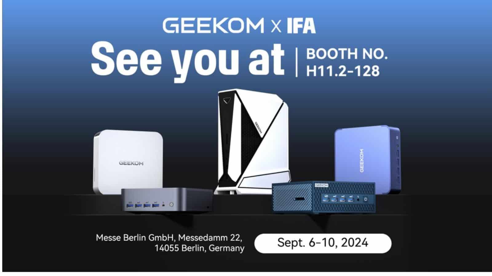 Geekom mostrerà ad IFA 2024 tutta la sua line-up di mini PC