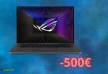 Asus Rog Zephyrus G16: OFFERTA con 500 euro di sconto su Amazon