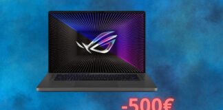 Asus Rog Zephyrus G16: OFFERTA con 500 euro di sconto su Amazon