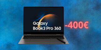 Samsung Galaxy Book3 Pro: AMAZON lo sconta oggi di 400 euro