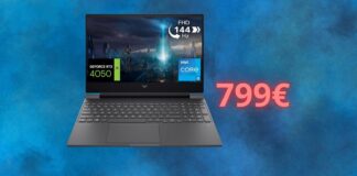 Notebook da gaming HP VICTUS con RTX 4050 a meno di 800 euro su AMAZON