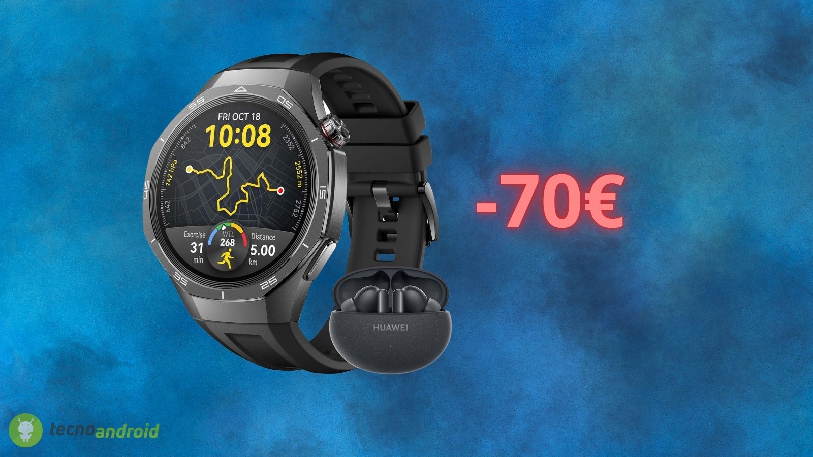 Huawei Watch GT 5 Pro: già scontato di 70 euro su AMAZON con un REGALO