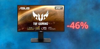 Monitor ASUS gaming in OFFERTA del 46% su Amazon: prezzo PAZZO