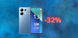 Xiaomi Redmi Note 13: prezzo SOTTOCOSTO oggi su Amazon