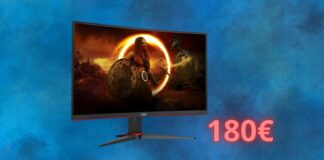 Monitor da gaming a 180 euro: AOC in super SCONTO su Amazon