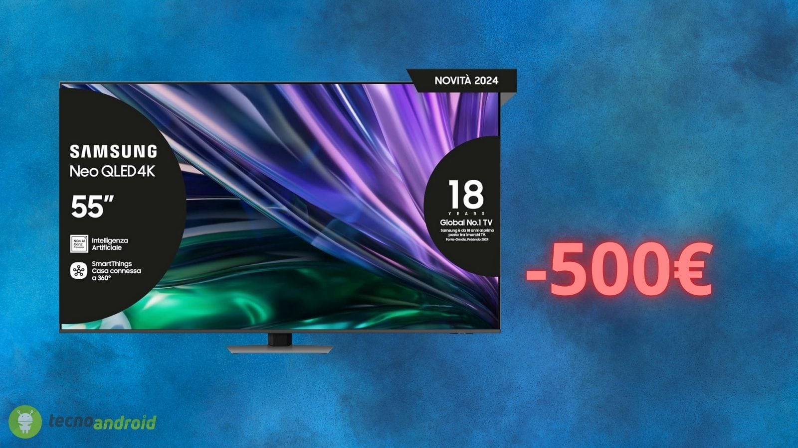 Smart TV Samsung: sconto IRRESISTIBILE su Amazon con offerta di 500 euro