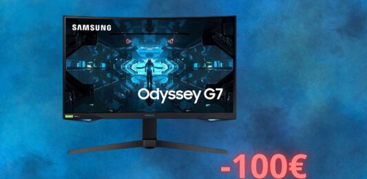 Monitor SAMSUNG con 100 euro di sconto: Odyssey G7 è a basso prezzo su Amazon