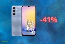 Samsung Galaxy A25 è scontato del 40% su Amazon: prezzo da pazzi