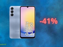 Samsung Galaxy A25 è scontato del 40% su Amazon: prezzo da pazzi