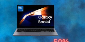 Amazon sconta al 50% il Samsung Galaxy Book4 solo oggi