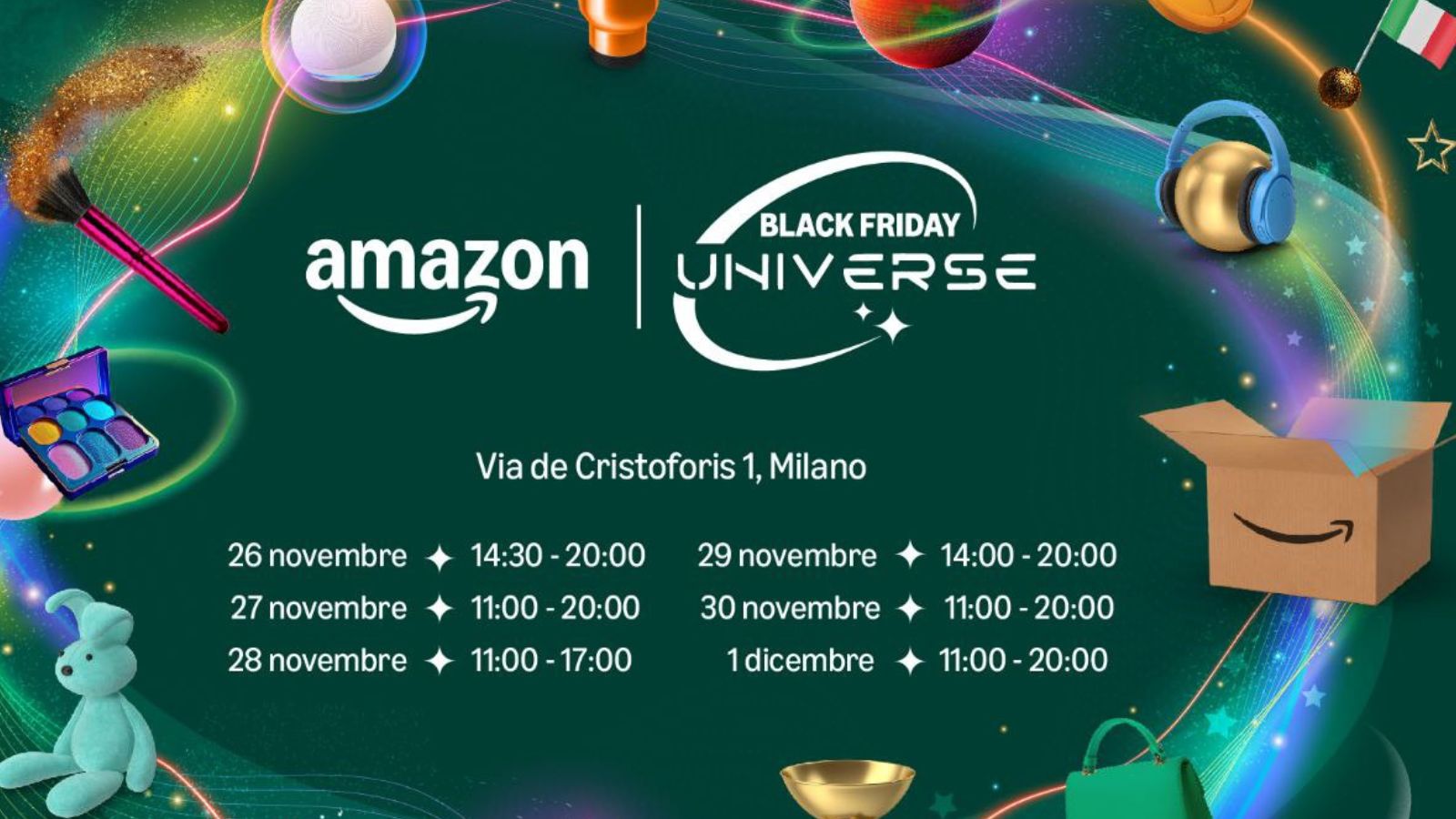 Amazon annuncia le date ufficiali del Black Friday ed il Black Friday Universe